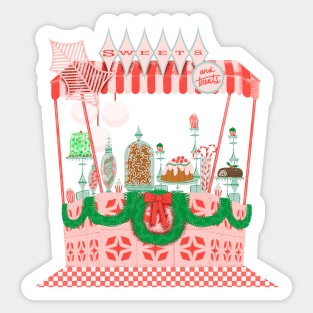 Mod Christmas Sweets and Treats Stand Sticker